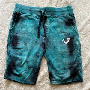 True Religion Men's Tie Dye Activewear Sweat Short